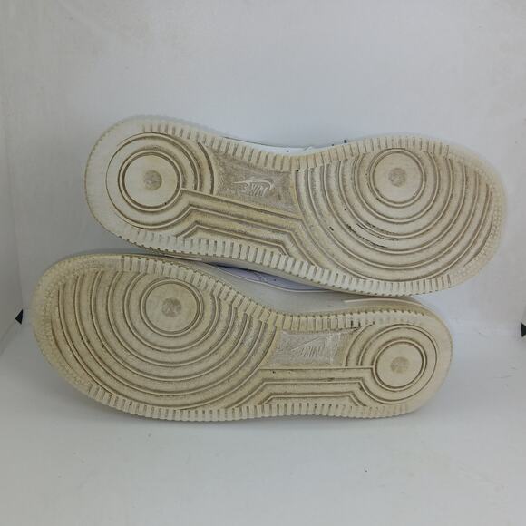 Nike Air Force 1 Girls Low Cut 'Just Do It' White Sneakers - Size 5Y - Picture 6 of 7